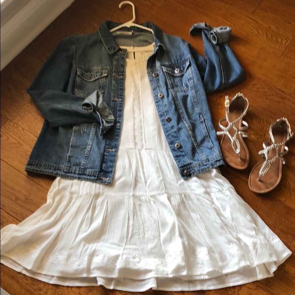 White Drop Waist Dress 🌻